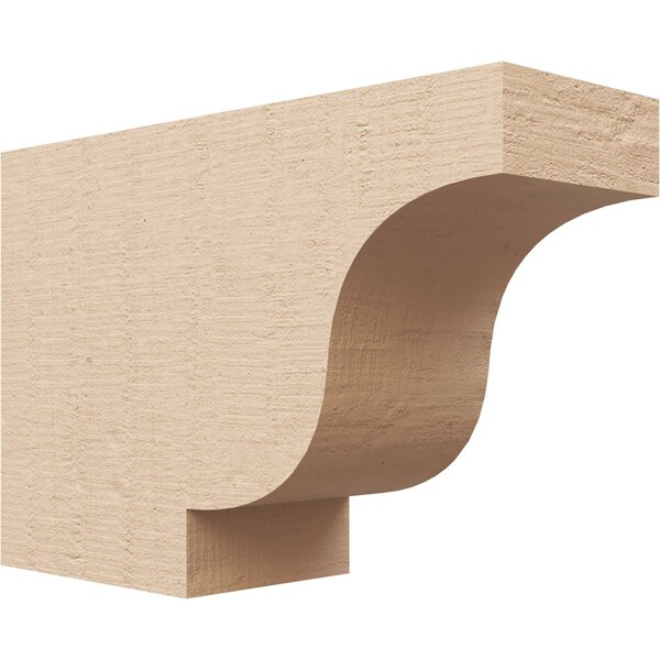 Ekena Millwork 4in. W x 8in. H x 12in. L Newport Woodgrain TimberThane Rafter Tail, Primed Tan RFTUR04X08X12NEWRCPR - main